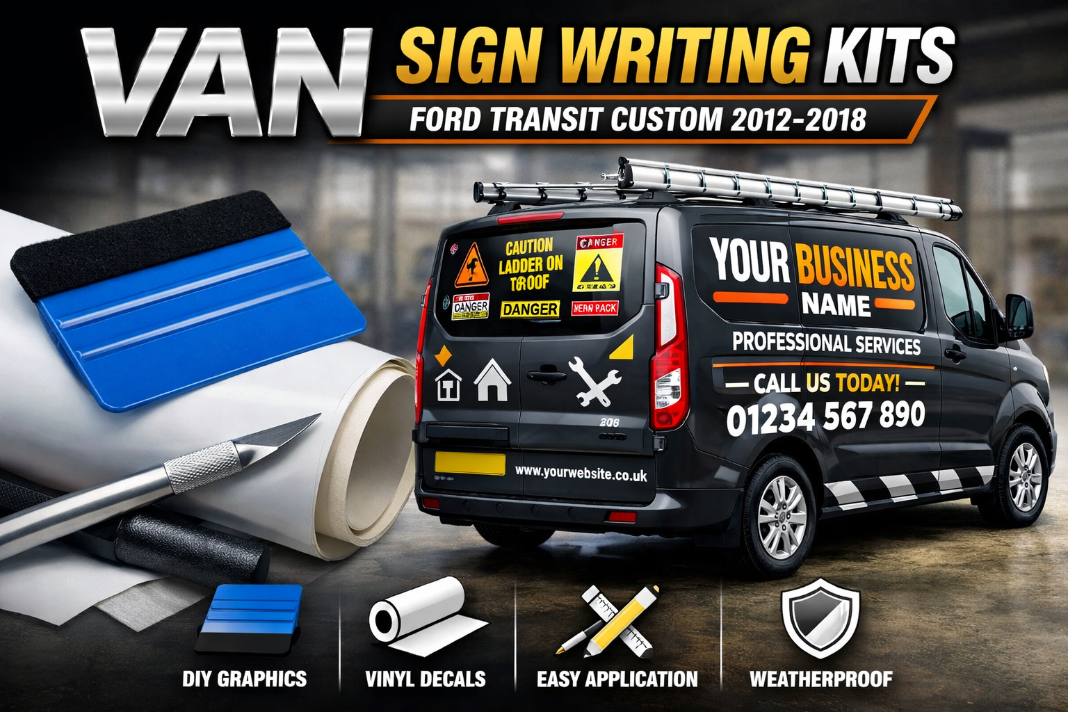 Van Sign Writing Kits & DIY Graphics