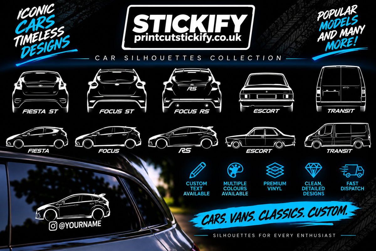Car Silhouette Stickers & Decals