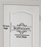 Bathroom Door Sign Self‑Adhesive Vinyl Home Sticker Decal – Funny/Modern Bathroom Wall Door Sign