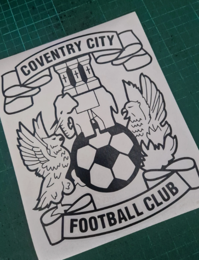 Coventry City FC 8" Sticker – Vinyl Car, Van & Wall Art Decal for Football Fans