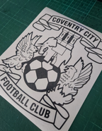 Coventry City FC 8" Sticker – Vinyl Car, Van & Wall Art Decal for Football Fans