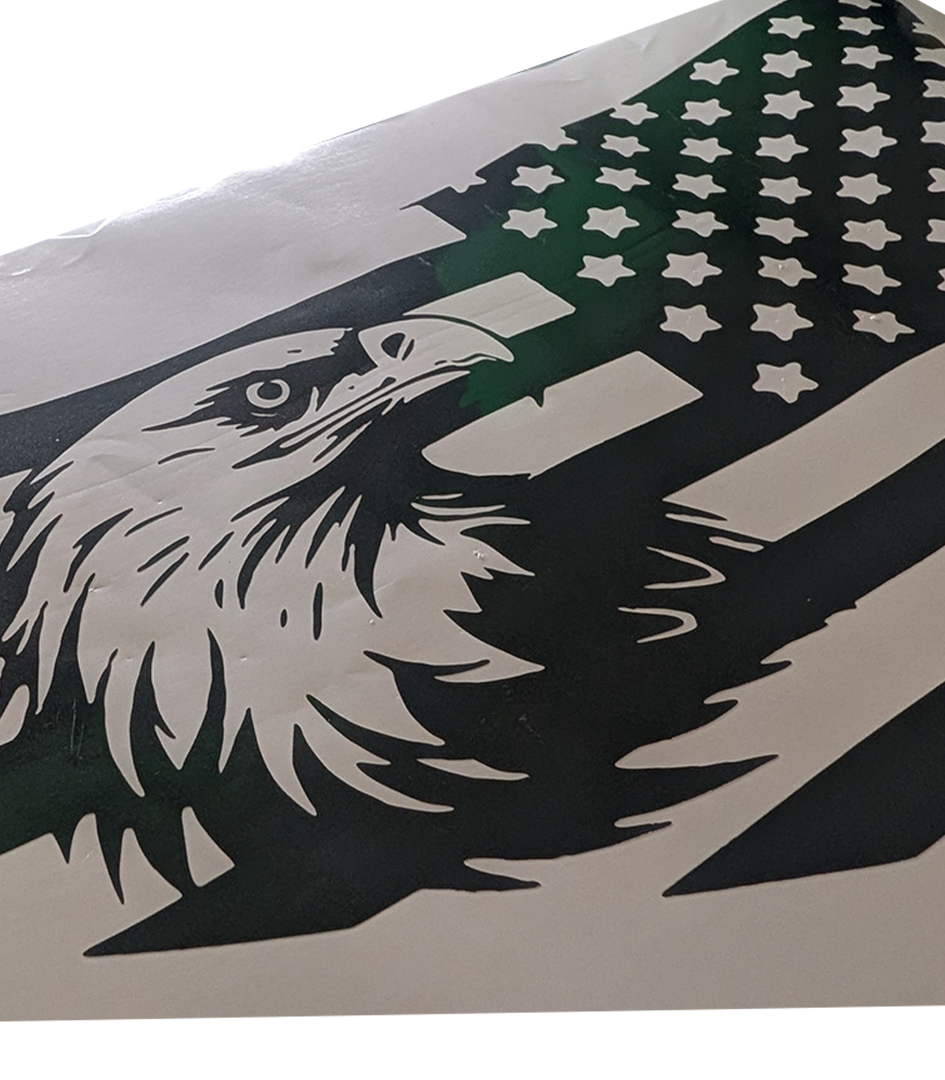 2020+ Ford Escape Rear Quarter Window Decals | American Flag Eagle Vinyl Stickers