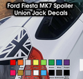 Ford Fiesta Union Jack Decals Pair – Mk7 & Mk7.5 ST, Zetec S, ZS Rear Body Stickers
