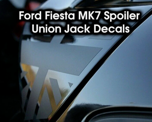 Ford Fiesta Union Jack Decals Pair – Mk7 & Mk7.5 ST, Zetec S, ZS Rear Body Stickers