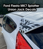 Ford Fiesta Union Jack Splatter Decals Pair – Mk7 & Mk7.5 ST Zetec S ZS Body Styling Stickers