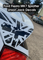 Ford Fiesta Union Jack Splatter Decals Pair – Mk7 & Mk7.5 ST Zetec S ZS Body Styling Stickers