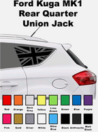 Ford Kuga MK1 Union Jack Rear Window/Body Decal Sticker Pair – Gloss Finish Car Styling Accessory