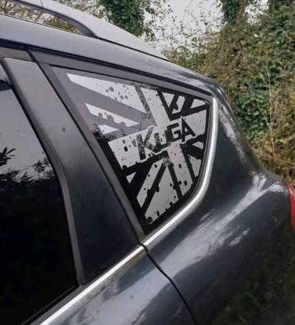 Ford Kuga MK1 Union Jack Splatter Decals Pair – Car Styling Body Stickers