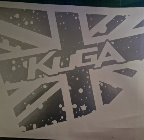 Ford Kuga MK1 Union Jack Splatter Decals Pair – Car Styling Body Stickers