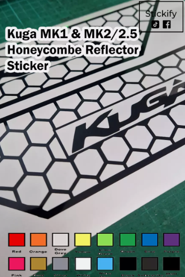 Ford Kuga MK1 & MK2/2.5 Rear Reflector Honeycomb Sticker Pair – Decals for Car Styling