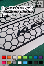 Ford Kuga MK1 & MK2/2.5 Rear Reflector Honeycomb Sticker Pair – Decals for Car Styling