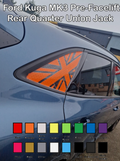Ford Kuga MK3 Pre-Facelift Union Jack Rear Window Decal Stickers – Gloss Finish UK