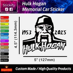 Hulk Hogan Memorial Car Sticker 1953‑2025 – WWE Legend Decal for Cars