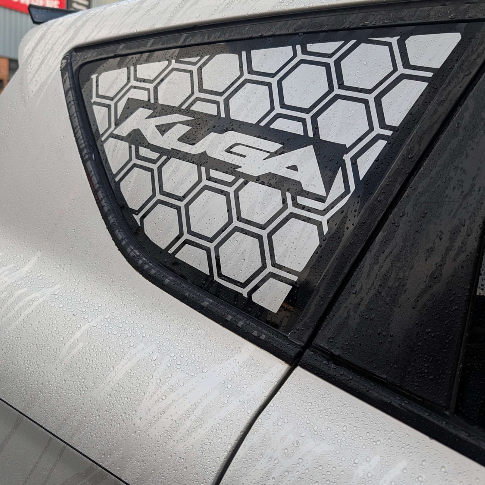 Ford Kuga Hexagon Rear Quarter Window Decal – Honeycomb Styling Vinyl Sticker (All Models)