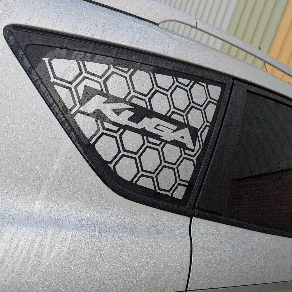 Ford Kuga Hexagon Rear Quarter Window Decal – Honeycomb Styling Vinyl Sticker (All Models)