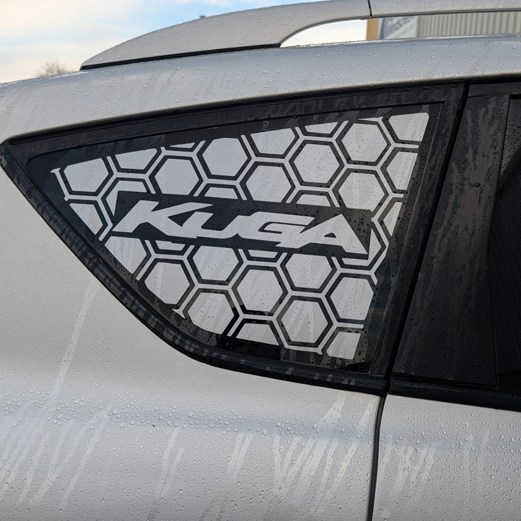 Ford Kuga Hexagon Rear Quarter Window Decal – Honeycomb Styling Vinyl Sticker (All Models)