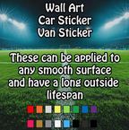 Personalised Football Club Crest 8" Car & Van Sticker – Glossy Custom Decal Badge