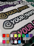 Personalised Instagram Car Window Stickers – Custom Social Media Decals