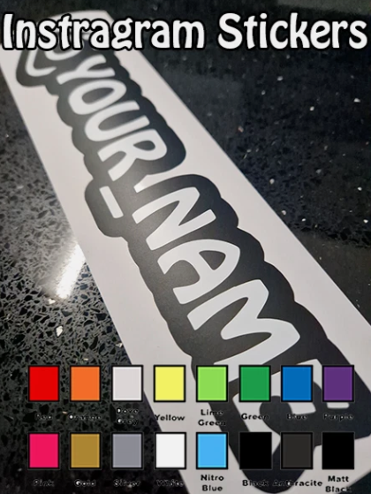 Personalised Instagram Car Window Stickers – Custom Social Media Decals