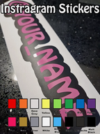 Personalised Instagram Car Window Stickers – Custom Social Media Decals