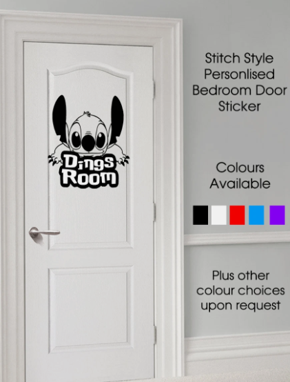 Personalised Kids Door Sign Sticker – Custom Name Home Bedroom Wall Vinyl Sticker