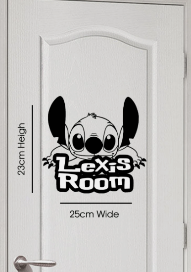 Personalised Kids Door Sign Sticker – Custom Name Home Bedroom Wall Vinyl Sticker