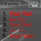 Personalised Vinyl Name Sticker – Custom Cut Text Decal for Car, Door, Bottle, Bin & More Home Sticker