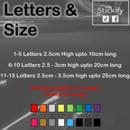 Personalised Vinyl Name Sticker – Custom Cut Text Decal for Car, Door, Bottle, Bin & More Home Sticker