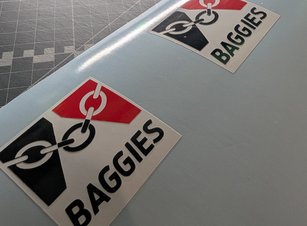 BAGGIES Black Country Flag Stickers x2 – 5cm Football Fan Vinyl Decals