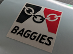 BAGGIES Black Country Flag Stickers x2 – 5cm Football Fan Vinyl Decals