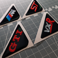 3D Gel Number Plate Corner Gels Pair – Premium Domed Number Plate Corner Protectors / Styling Decals
