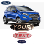 Ford EcoSport Facelift Gel Badge Overlay Set – Front, Rear & Steering Wheel Emblem Covers