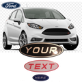 Ford Fiesta MK7 Facelift Custom 3D Gel Badge Overlay Set – Front, Rear & Steering Wheel Emblems