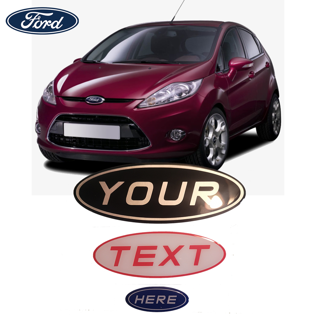 Ford Fiesta MK7 Pre-Facelift Custom 3D Gel Badge Overlay Set – Front, Rear & Steering Wheel Emblems