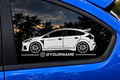 Ford Focus RS MK3 Silhouette Decal Pair – Personalised Instagram / Social Media Stickers