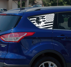 2013–2019 Ford Escape Rear Quarter Window Decals – American Flag Eagle