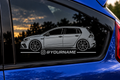VW Golf R Silhouette Decal Pair – Personalised Instagram / Social Media Stickers
