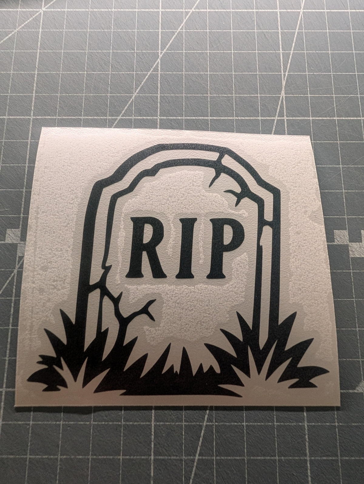 Halloween Grave Stone Vinyl Decal Sticker – Choose Your Size & Colour