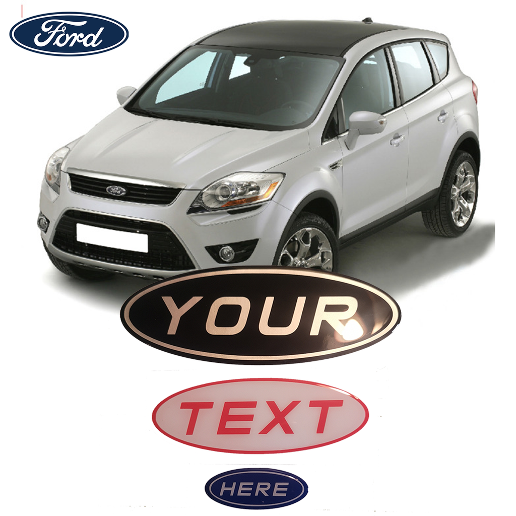 Ford Kuga MK1 Gel Badge Overlay Set – Front, Rear & Steering Wheel Emblem Covers