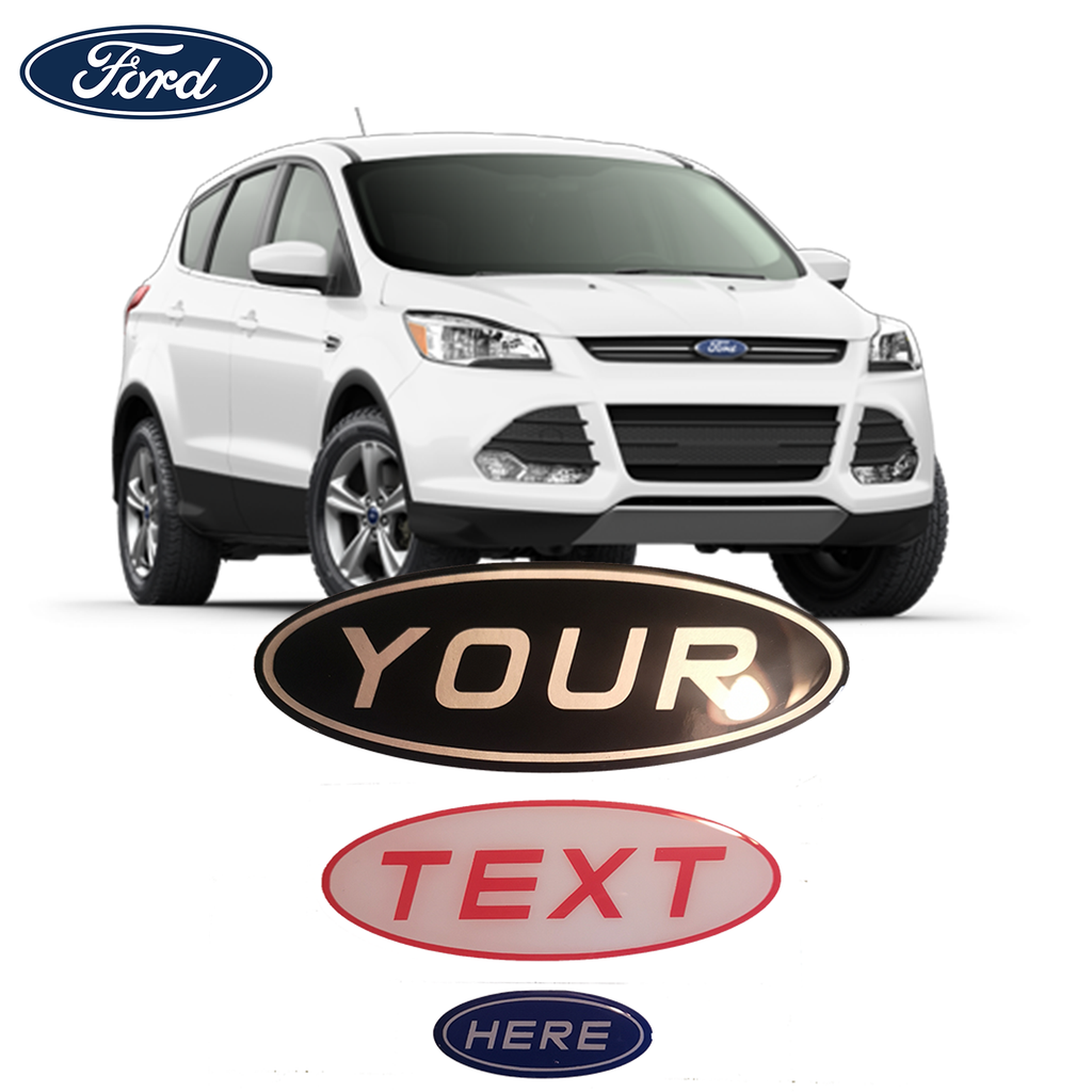 Ford Kuga MK2 & MK2.5 Gel Badge Overlay Set – Front, Rear & Steering Wheel Emblem Covers