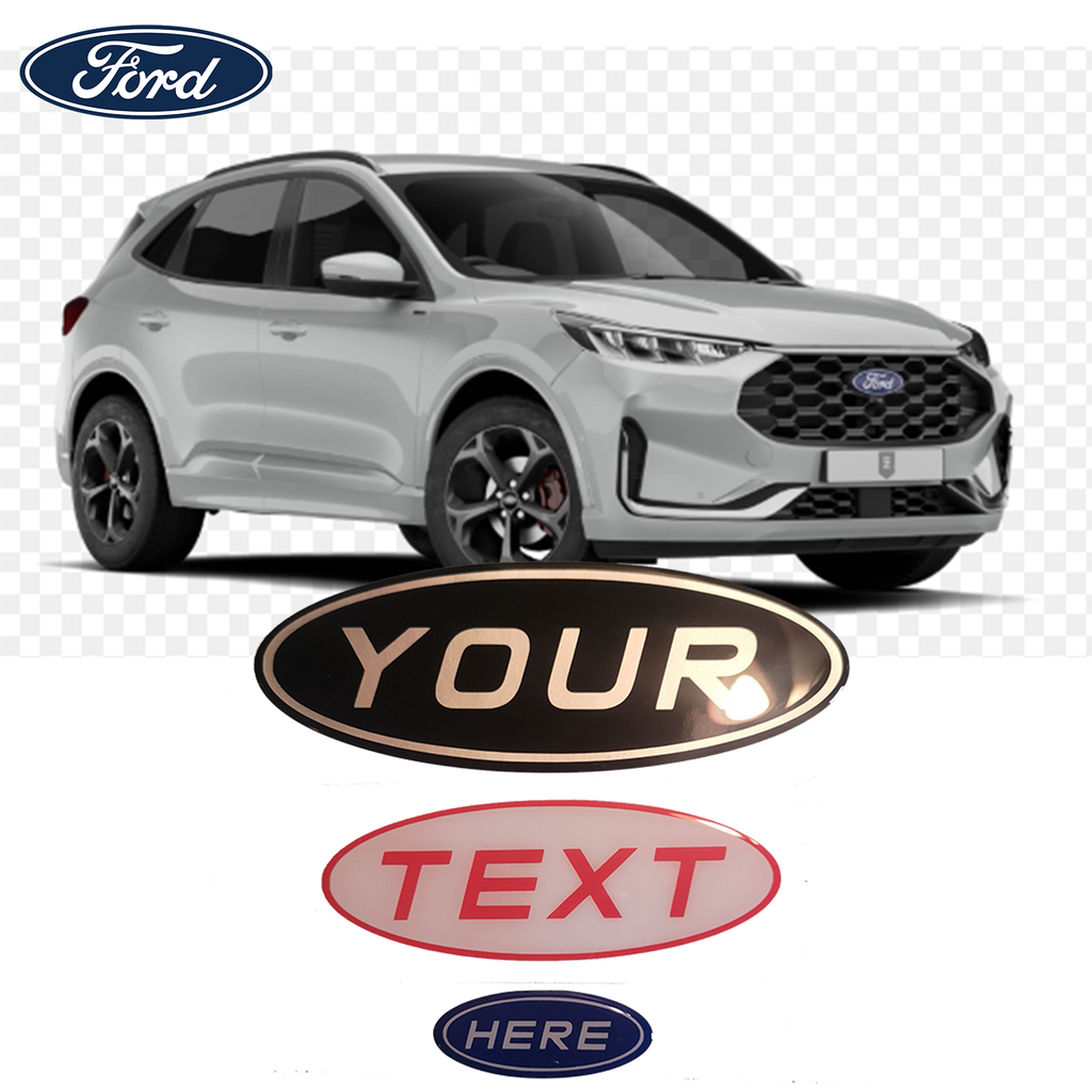 Ford Kuga MK3 Facelift Gel Badge Overlay Set – Front, Rear & Steering Wheel Emblem Covers