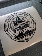 VW Camper Van Liverpool Skyline Compass Vinyl Sticker Decal – T4 T5 T6 Transporter