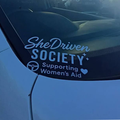 She Driven Car Club Sticker Decal 10x14cm – Premium Vinyl Window / Car Sticker (LARGE)