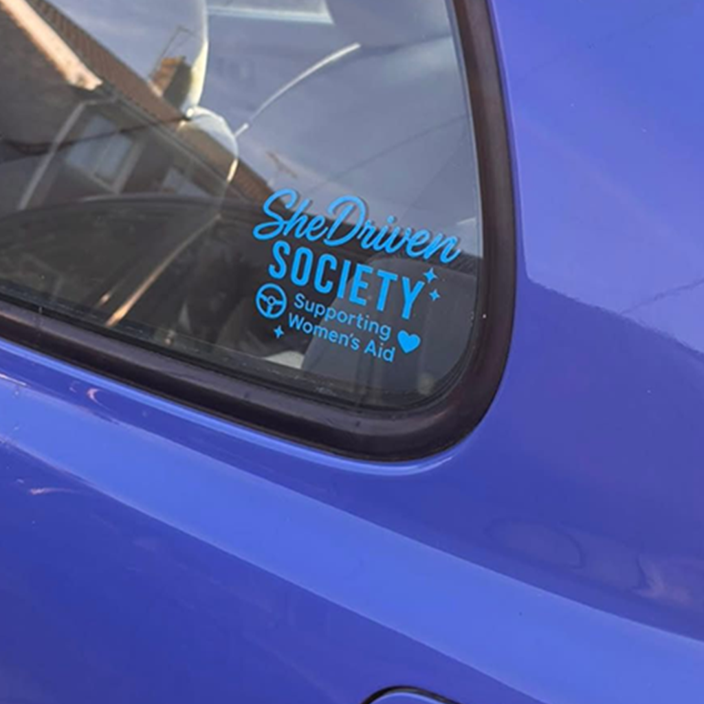She Driven Car Club Sticker Decal 12x8cm – Premium Vinyl Window / Car Sticker