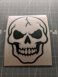 Halloween Skull Vinyl Decal Sticker – Choose Your Size & Colour