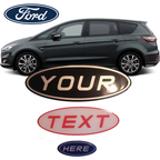 Ford S-MAX MK2 2015+ Custom Gel Badge Overlay Set – Front, Rear & Steering Wheel Emblems