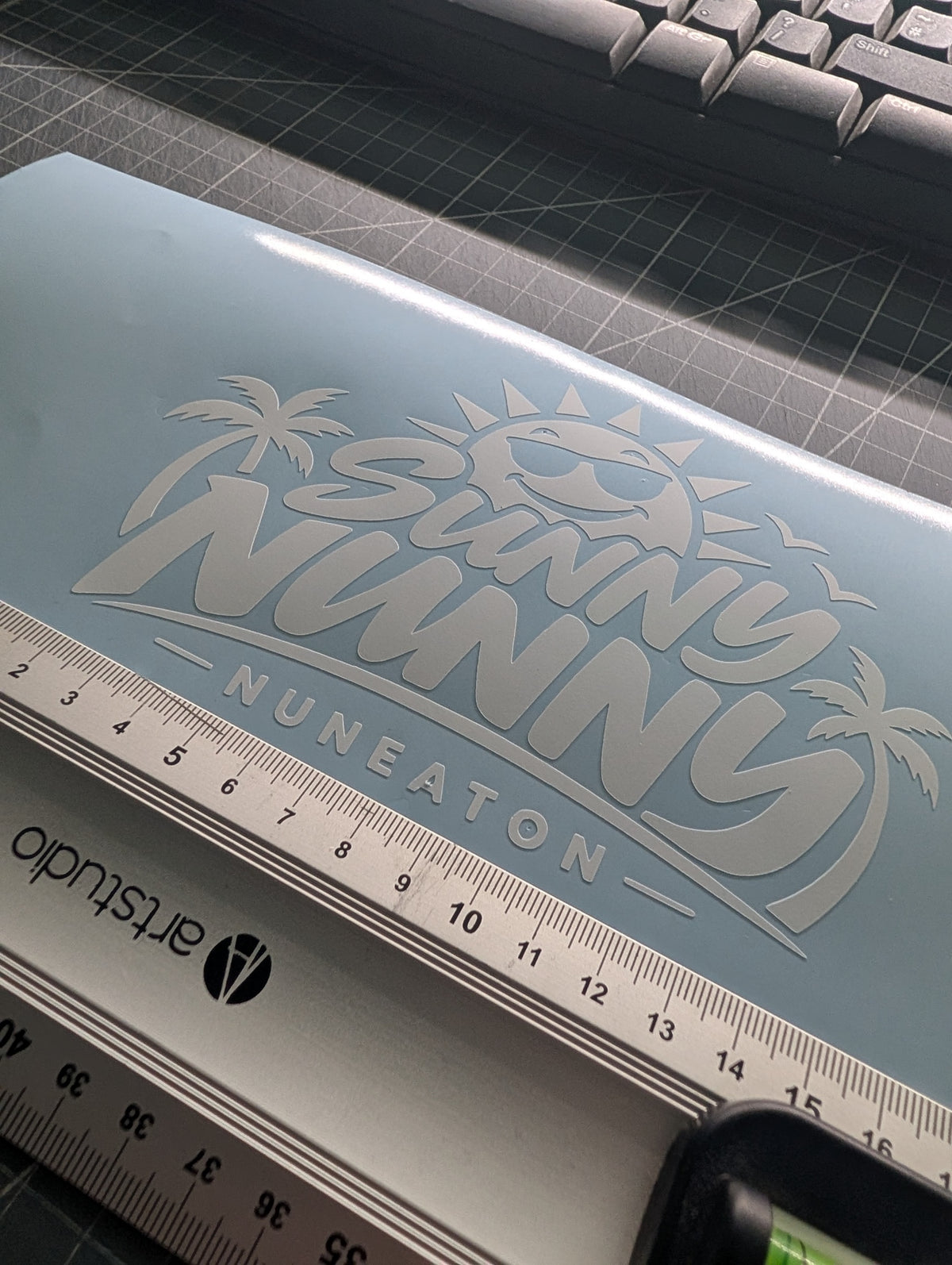 Sunny Nunny Nuneaton Vinyl Sticker – 15cm