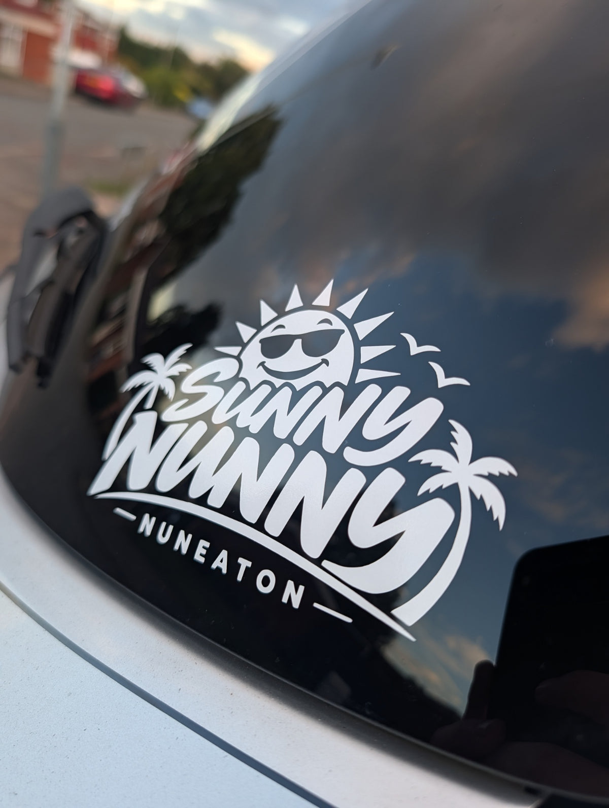 Sunny Nunny Nuneaton Vinyl Sticker – 15cm