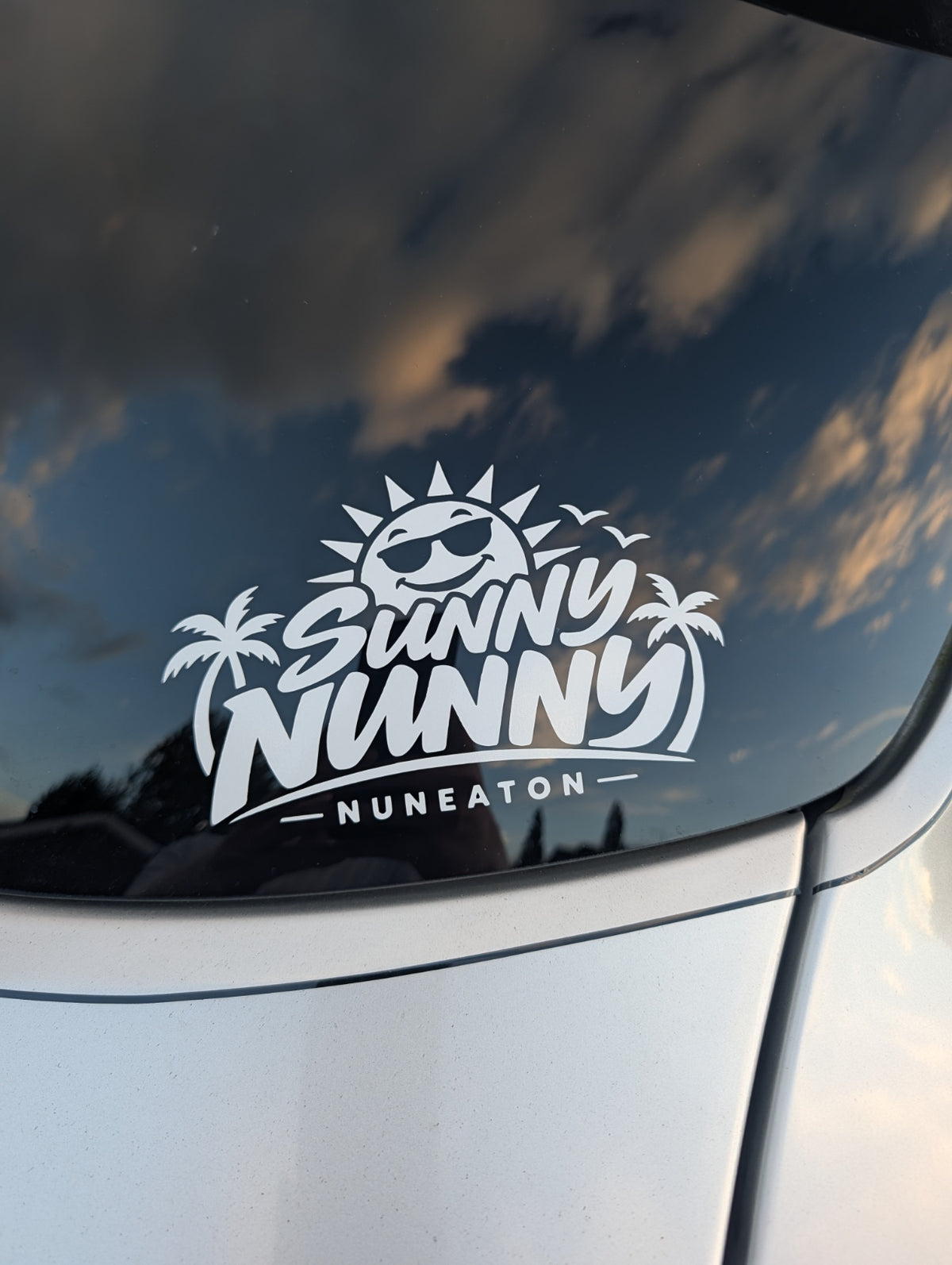 Sunny Nunny Nuneaton Vinyl Sticker – 15cm